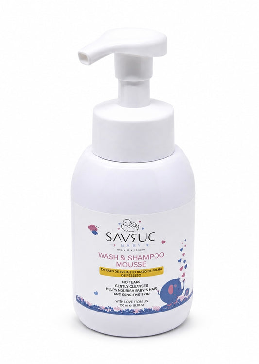 BABY WASH & SHAMPOO MOUSSE (300 ml)